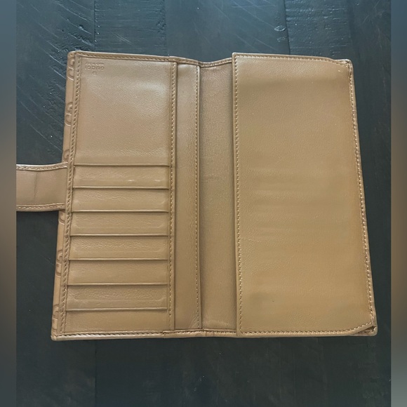 EUC GUCCI BROWN LONG WALLET W 47' CHAIN - Picture 8 of 14